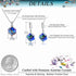 EVEVIC Colorful Cubic Austrian Crystal Pendant Necklace Earrings for Women 14K Gold Plated Hypoallergenic Jewelry Set...