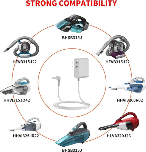 MEROM 15V Charger for Black and Decker 90627870 S003AQU1500015 Dusbuster Handheld Vacuum HHVI315JO42 HFVB315J22 HHVI320JR02 Black + Decker Hand Va...
