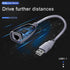 USB to Cat5 Adapter, USB Extender Ethernet Up to 164ft/50m, Supports USB1.1 Protocol, USB Over Cat5 Compatible with USB2.0 Mouse, Keyboard, U Disk...