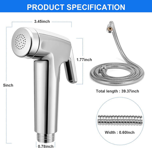 Bidet Sprayer for Toilet, Handheld Toilet Bidet Sprayer, Hand Held Bidet Sprayer for Toilet, Bathroom, Cloth Diaper, Toilet Jet Spray Set (2sets, ...