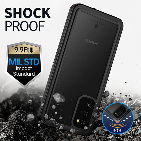 BEASTEK Galaxy S20 Plus Waterproof Case, Shockproof Dustproof IP68 Underwater Case, FSN Series with Built-in Screen Protector Anti-scratch 360 Cov...