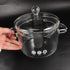 Clear Glass Pot Glass Saucepan with Cover and Handles Clear Cooking Pot Simmer Pot Pan Glass Cookware for Pasta Noodle Soup Milk 1500ml Glass Sauc...