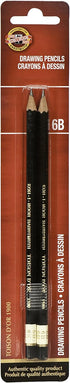 Koh-I-Noor Toison d'Or Graphite Pencil, 6B Degree, 2 Pack (FA1900.6BBC)...