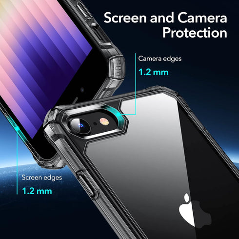 ESR for iPhone SE (2022) Case, iPhone SE (2020) and iPhone 8, Military-Grade Protection, Shock-Absorbing Corners, Yellowing-Resistant Back, Phone ...