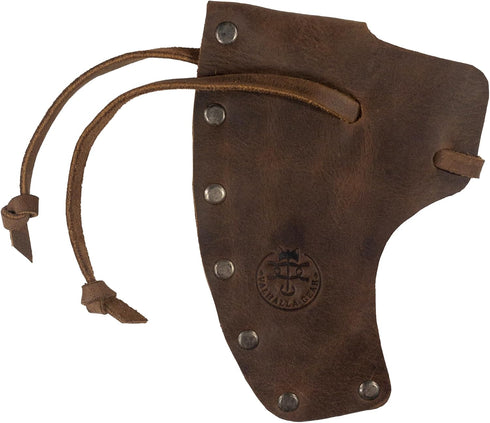 Axe Head Sheath with String, Protector Case, Blade Safety Sleeve, Camping Accessories, Full Grain Leather, Handmade, Bourbon Brown...