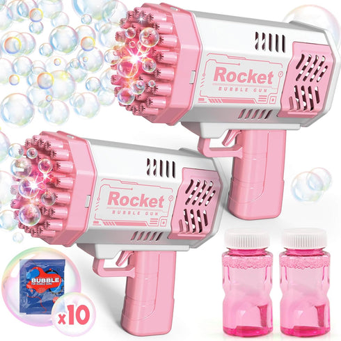 Dolanus Bubble Gun 2 Pack - Bubble Machine for Kids, Bubble Maker Blower Toy for 3 4 5 6 7 8 Years Old Boys Outdoor Indoor Birthday Wedding Party ...
