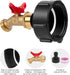 WADEO IBC Tank Fitting, 2.36'' Fine Thread Adapter for 275-330 Gallon IBC Tote Tank, IBC Tote Aadpter with Brass Hose Faucet Valve (3/4" Female NP...
