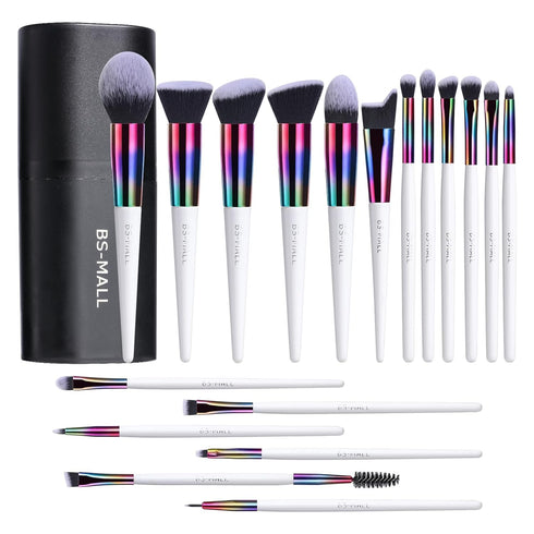 BS-MALL Makeup Brushes Makeup Tools Kit Premium Synthetic Powder Foundation Contour Concealers Lip Brushes Set 18 Pcs...