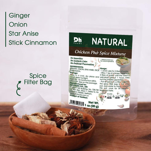 Dh Foods Pho Spice Packet | Chicken pho soup seasoning | Comes with spice filter bag | 3 packs...