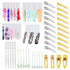 Cayway 29 PCS Resin Molds DIY Hair Pin Casting Mold Set Kit Includes 4 PCS Hair Clip Mould Strip Silicone Jewelry Molds and 24 PCS Metal Clip for ...