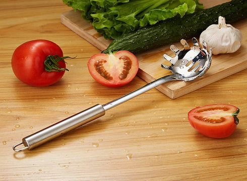 Pasta Fork, Pasta Spoon, Spaghetti Sever, Durable Stainless Steel Pasta Server, Spaghetti Spoon Server, Heat Resistant, 12 inch...