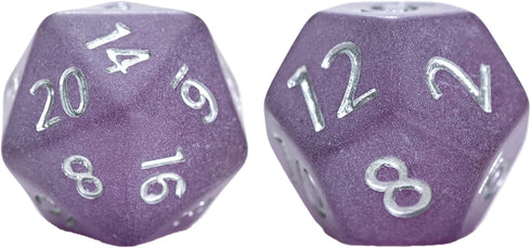 Gate Keeper Games and Dice: Sea Glass Dice: The Black Pearl - 7pc RPG Set, Violet Frosted Matte & Black Powder Resin, Dice for Role Playing Games...