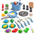 35Pcs Kids Kitchen Toy Accessories, Toddler Pretend Cooking Playset with Play Pots and Pans, Utensils Cookware Toys, Play Food Set, Toy Vegetables...