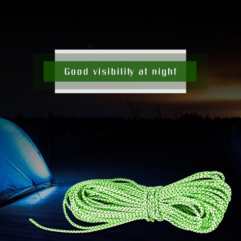 Tent Rope, Outdoor Camping High Strength Polyester Reflective Tent Guyline Rope Guy Line Cord Camping Tents and Accessories...