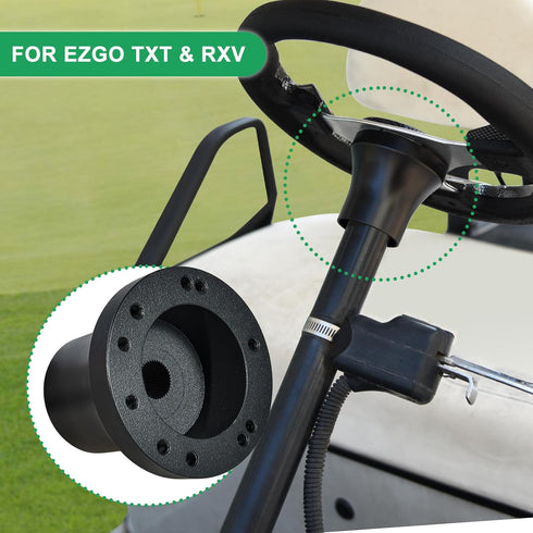 Golf Cart Steering Wheel Adapter, Golf Cart Steering Wheel Adapter Hub Only For EZGO TXT & RXV Golf Cart...