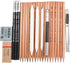 SIPLIV Sketching Pencil Set, 18 Pcs Sketch Pen 3 Pcs Charcoal Pen Paper Erasable Pen Eraser Plastic Pencil Case Craft Knife Pencil Extender 29Pcs ...
