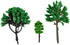 Bright Creations 55-Pieces of Miniature Model Trees for Diorama Supplies, Scenery, Landscape, DIY Projects, Arts and Crafts, Train Village, Railro...