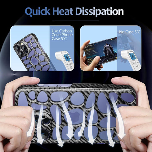 for iPhone 14 Pro Case,Glass Carbon Fiber for iPhone 14 Pro Case 6.1",Phone Case Light Slim 3D Stereo Heat Dissipation for 14 Pro Case,Support Wir...