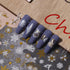 JMEOWIO 8 Sheets Christmas Glitter Nail Art Stickers Decals Self-Adhesive Pegatinas Uñas Snowflake Xmas Winter Holiday Cute Gold White Nail Suppli...