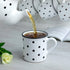 City to Cottage Handmade White And Black Polka Dot Ceramic Extra Large 17.5oz/500ml | Hot Chocolate, Coffee, Tea Mug, Cup with Handle Unique Desig...