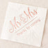 Crisky Wedding Napkins Mr Mrs Rose Gold Cocktail Beverage Dessert Napkins for Wedding Tabel Decoration Engagement Party Supplies, 100 Pcs, 3-Ply...