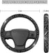 Retro Halloween Web Spider Steering Wheel Cover for Women, Girls 15 inch Universal Auto Car Anti Slip Wrap Steering Wheel Covers Fit for Vehicles,...