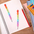 NUOBESTY 16pcs Stackable Pencils Colored Bead Pencils Rainbow Buildable Pencil Writing Drawing Pencils Stationery Supplies Party Favors Non-sharpe...