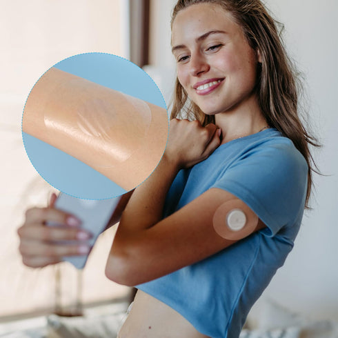 20pcs Adhesive Patches for CGM, Universal Waterproof Adhesive Sticker Sensor Covers Protection Breathable Clear Glucose Monitor Patch Long-Lasting...