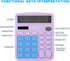PATIKIL Desk Calculator, 12 Digits Large LCD Display Electronic Calculator Solar Battery Dual Power for Home Office Desktop, Purple...