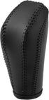 Gear Shift Head Knob Cover Transmission Lever Trim for BMW E60 2005-2008 Faux Leather Black...