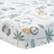 Lambs & Ivy Jungle Friends 100% Cotton Safari Animals Baby Fitted Crib Sheet...