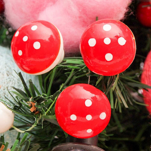 BESTOYARD 12PCS Mini Foam Mushroom Miniature Figurines for Garden Ornament Flower Pots Bonsai Micro Landscape Decor (Red)...