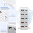 166W GaN10-Port USB C Charging Station PD20W QC18W Fast Charging Wall Charger for iPhone 15/14/13/12/11 iPad Samsung Pixel 5FT Extension Cord Whit...