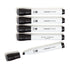 U Brands Low Odor Dry Erase Markers with Erasers, Chisel Tip, Black, 5 Count...