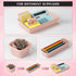 8 Pcs Drawer Organizer with Non Slip Pads Plastic Drawer Organizer Trays Makeup Storage Bins Drawer Organization for Jewelries Cosmetics Bathroom ...
