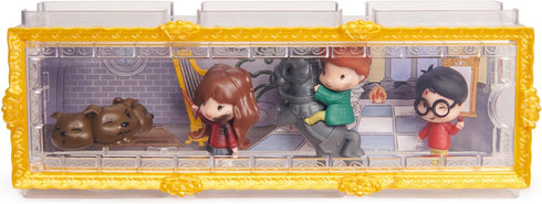 Wizarding World Harry Potter, Micro Magical Moments Scene Gift Set with Exclusive Harry, Hermione, Ron, Fluffy Action Figures & Case, Kids Toys...