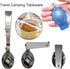 Acantha Foldable Fork and Spoon Set, Portable Folding Spoon and Fork Set with Two Plastic Storage Cases for Travel Camping Outdoors Picnic...