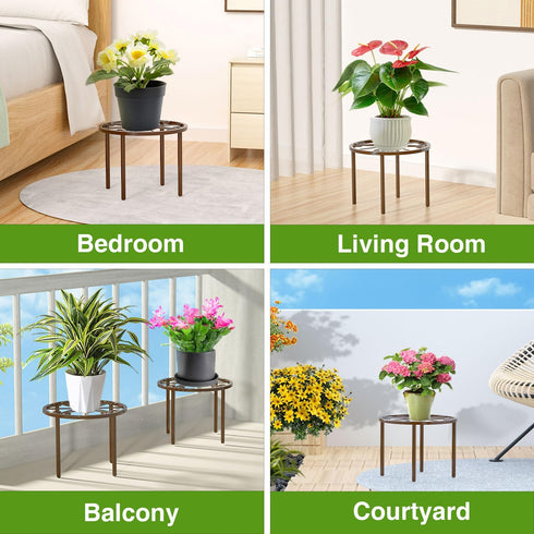 1 PCS Plant Stand,-Heavy Duty Metal Stand Decorates Plants, Anti-Rust Flower Pot Stand, Round Plant Rack for Room Indoor and Outdoor Courtyard,Gar...