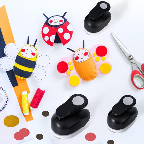 Circle Punch for Paper Crafts 3 Pack, Paper Punches for Crafting 1.5inch 1inch 0.6inch, Round Shapes Circle Hole Puncher for Crafts Scrapbooking,B...
