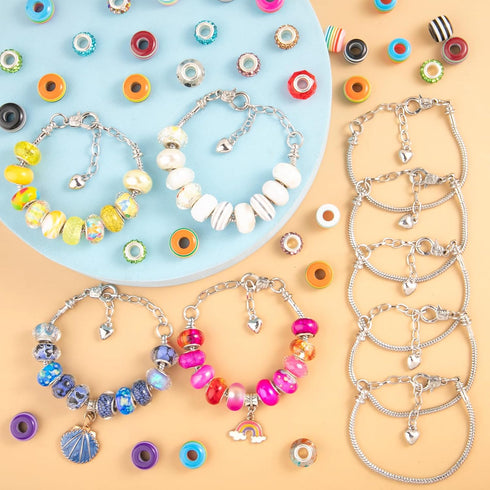 20 Pieces 6.3 Inch Snake Chain Charm Bracelets Adjustable Snake Charm Bracelet Chains with Bracelet Helper Heart Lobster Clasp Extender Chain DIY ...