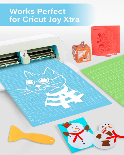 Gwybkq Cutting Mat 8.5x12in for Cricut Joy Xtra 6 Pack Reusable Sticky (Light, Standard, Strong) Grip Cricket Cut Mats Replacement Durable Adhesiv...