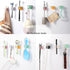 iBetterLife 4Pcs Silicone Toothbrush Holders - Multi-Function Hook Waterproof Self Adhesive Wall Mounted Single Hook for Hanging Key, Utility Plug...