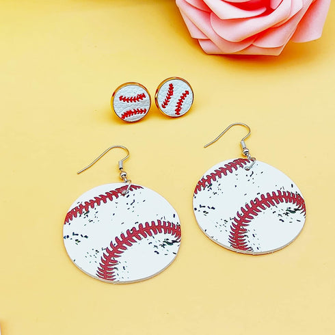 4 Pairs Baseball Earrings for Women Baseball Jewelry for Women Baseball Fan Gift for Mom Baseball Dangle Earrings for Moms...