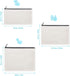 12 Pieces White Cotton Canvas Makeup Bag, Multipurpose Cosmetic Bag with Zipper Travel Toiletry Pouch, Blank DIY Craft Bag (White, M)...