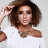 Bohemian Jewelry Set for Women - Colorful Resin Bib Necklace and Earrings, Ethnic Style Statement Jewelry for Weddings, Parties, and Everyday Wear...
