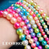 LEOBRO Pearl Beads for Bracelet Making, Iridescent Pearl Beads Bracelet Making Kit, Pearls for Crafting, Friendship Bracelets Beads, Loose Pearls ...
