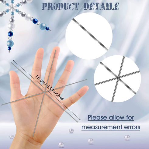 48 Pieces Christmas Snowflake Wire Forms Metal Snowflake Wire Xmas Bead Wire for DIY Jewelry Ribbon Charms Party Winter Decorations Craft Making S...
