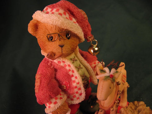 Cherished Teddies Wendall Santa Claus Figurine Red...