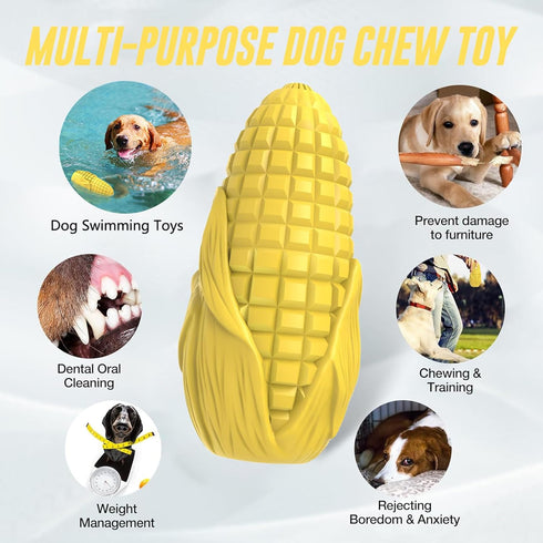Dog Chew Toys for Aggressive Chewers,Idestructible Tough Durable Squeaky Interactive Dog Toys?Durable Dog Teeth Cleaning Toy for Medium Large Bree...