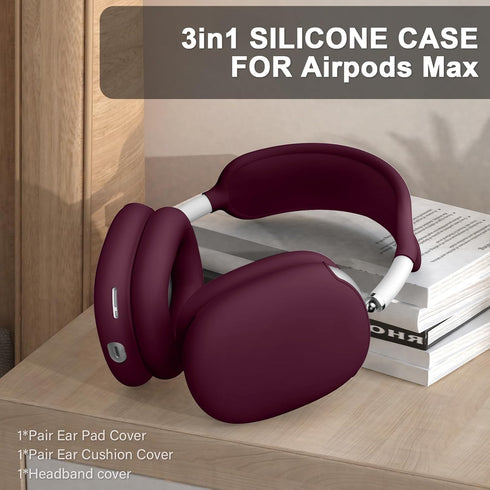 Compatible with AirPods Max, Ear Pad Case Cover/Ear Cups Cover/Headband Cover for AirPods Max Headphones, Anti-Scratch Accessories Soft Silicone P...